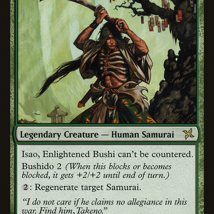 Isao, Enlightened Bushi (BOK-129) - Betrayers of Kamigawa Foil