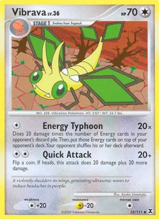 Vibrava/111  - Reverse Holofoil Rising Rivals - Uncommon