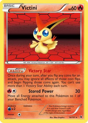 Victini (14)/101  - Reverse Holofoil Noble Victories - Holo Rare