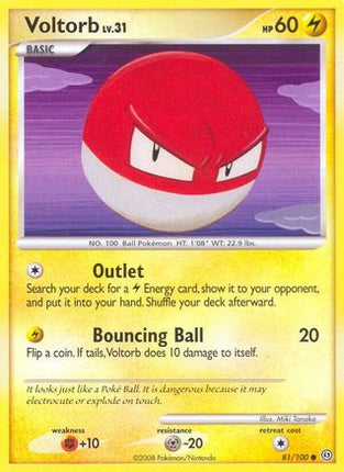 Voltorb (81)/100  - Reverse Holofoil Stormfront - Common