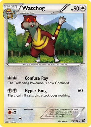 Watchog/114  - Reverse Holofoil Black and White - Uncommon