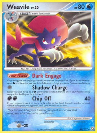 Weavile/132  Secret Wonders - Rare