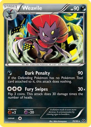 Weavile/99  - Reverse Holofoil Next Destinies - Rare