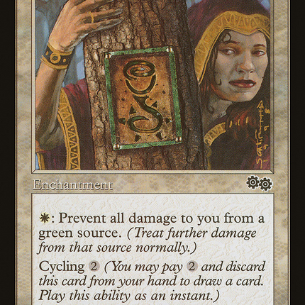 Rune of Protection: Green (USG-038) - Urza's Saga