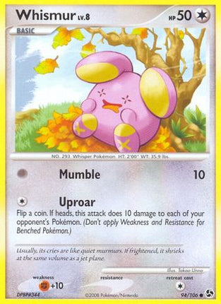 Whismur 094/106  - Reverse Holofoil Great Encounters - Common