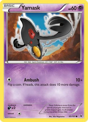 Yamask (45)/101  - Reverse Holofoil Noble Victories - Common