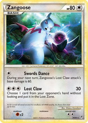 Zangoose/95  - Reverse Holofoil Call of Legends - Rare