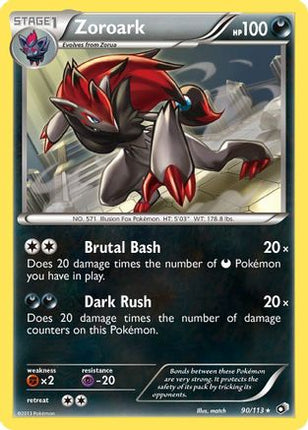 Zoroark 090/113  - Holofoil Legendary Treasures - Holo Rare
