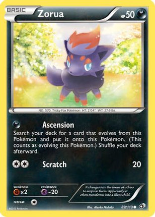 Zorua 089/113  Legendary Treasures - Common