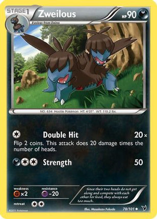 Zweilous/101  - Reverse Holofoil Noble Victories - Uncommon