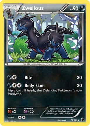 Zweilous/116  - Reverse Holofoil Plasma Freeze - Uncommon