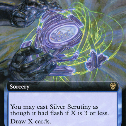 Silver Scrutiny (DMU-395) - Dominaria United: (Extended Art)