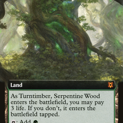 Turntimber Symbiosis // Turntimber, Serpentine Wood (ZNR-364) - Zendikar Rising: (Extended Art) Foil
