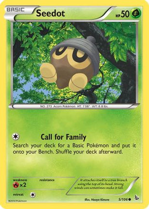 Seedot 005/106  - Reverse Holofoil XY  Flashfire - Common