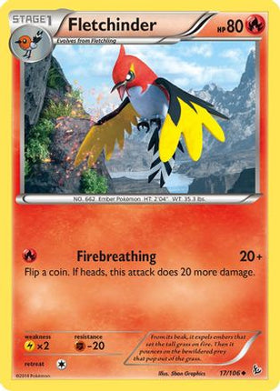Fletchinder 017/106  XY  Flashfire - Uncommon