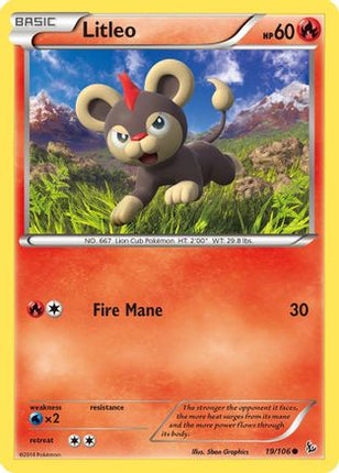 Litleo (19) 019/106  - Reverse Holofoil XY  Flashfire - Common