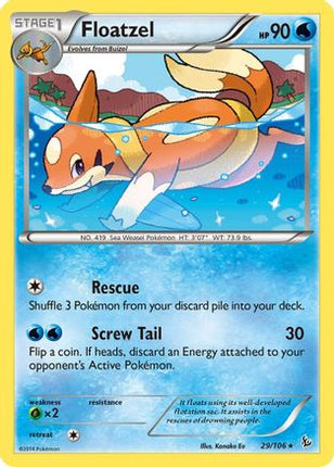 Floatzel 029/106  XY  Flashfire - Rare