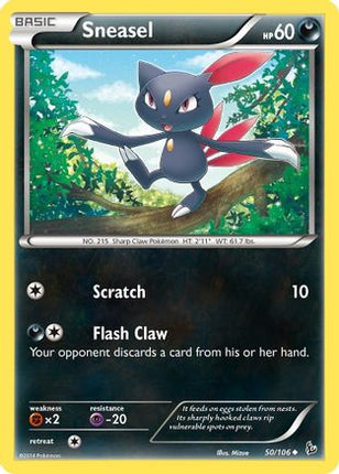 Sneasel (50) 050/106  - Reverse Holofoil XY  Flashfire - Uncommon