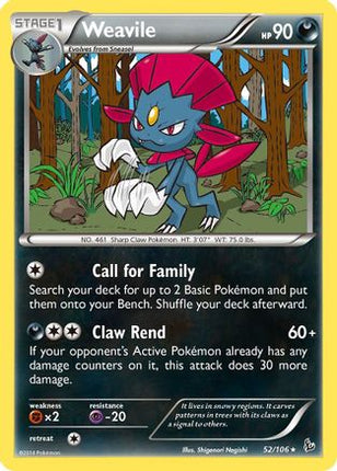 Weavile 052/106  XY  Flashfire - Rare