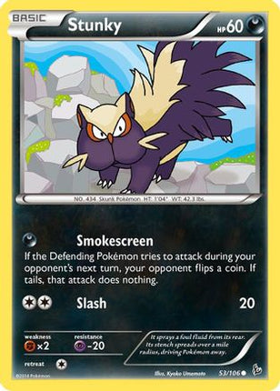 Stunky (53) 053/106  - Reverse Holofoil XY  Flashfire - Common