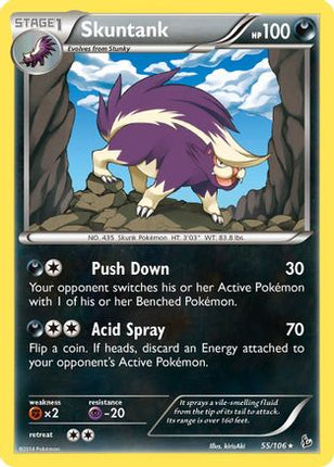 Skuntank 055/106  - Reverse Holofoil XY  Flashfire - Rare