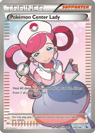 Pokemon Center Lady (105 Full Art) 105/106  - Holofoil XY  Flashfire - Ultra Rare