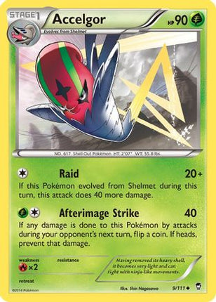 Accelgor 009  XY  Furious Fists - Uncommon
