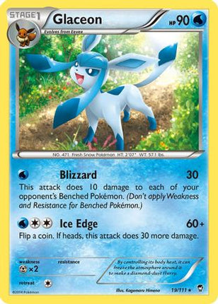 Glaceon 019/111  XY  Furious Fists - Rare