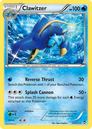 Clawitzer 024/111  - Holofoil XY  Furious Fists - Holo Rare