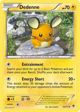 Dedenne 034/111  XY  Furious Fists - Uncommon
