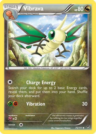 Vibrava 075/111  - Reverse Holofoil XY  Furious Fists - Uncommon