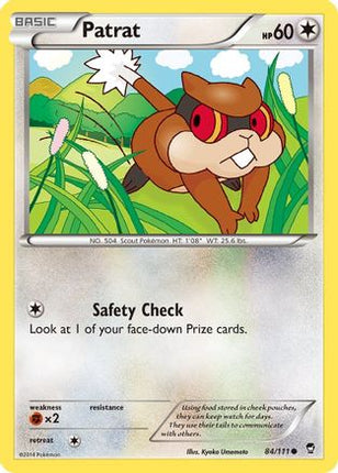 Patrat 084/111  - Reverse Holofoil XY  Furious Fists - Common