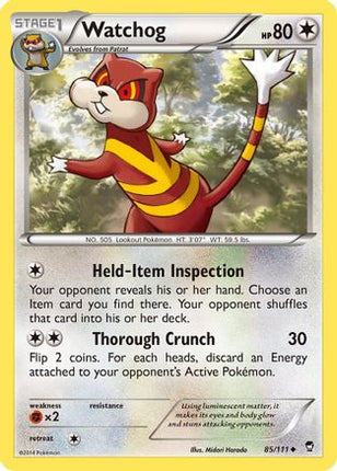 Watchog 085/111  XY  Furious Fists - Uncommon