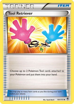 Tool Retriever 101/111  - Reverse Holofoil XY  Furious Fists - Uncommon