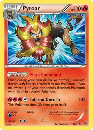 Pyroar 012/119  - Holofoil XY  Phantom Forces - Holo Rare