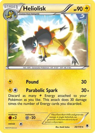 Heliolisk/119  - Reverse Holofoil XY  Phantom Forces - Holo Rare
