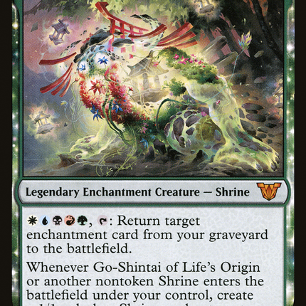 Go-Shintai of Life's Origin (NEC-037) - Neon Dynasty Commander: (enchantment) Foil