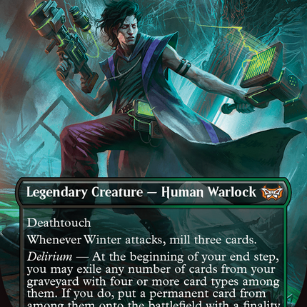 Winter, Cynical Opportunist (DSC-007) - Duskmourn: House of Horror Commander (Borderless)