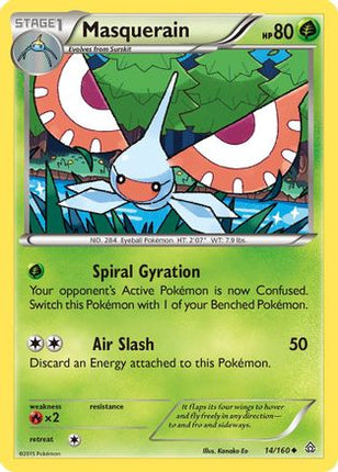 Masquerain/160  - Reverse Holofoil XY  Primal Clash - Uncommon