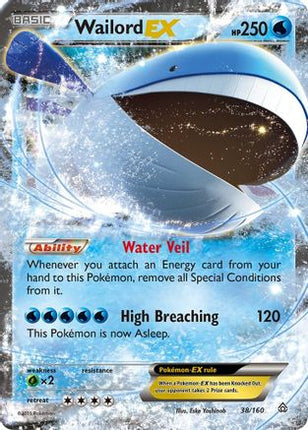 Wailord EX 038/160  - Holofoil XY  Primal Clash - Ultra Rare