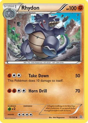 Rhydon/160  - Reverse Holofoil XY  Primal Clash - Uncommon
