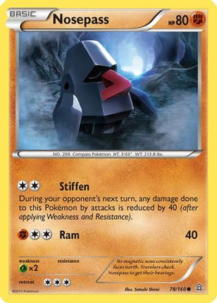 Nosepass/160  - Reverse Holofoil XY  Primal Clash - Common