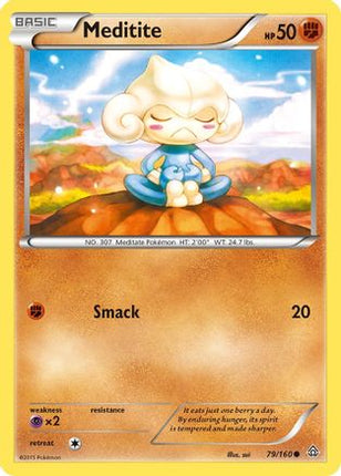 Meditite 079/160  - Reverse Holofoil XY  Primal Clash - Common