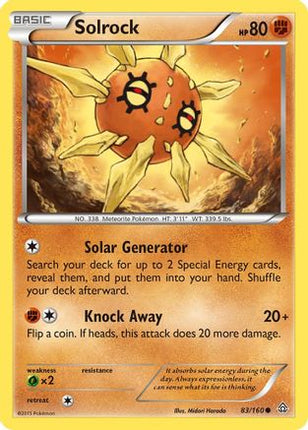 Solrock/160  XY  Primal Clash - Common
