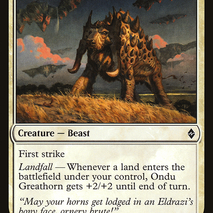 Ondu Greathorn (BFZ-040) - Battle for Zendikar Foil