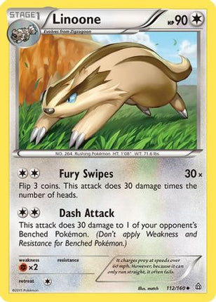 Linoone/160  - Reverse Holofoil XY  Primal Clash - Uncommon