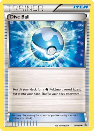 Dive Ball 125/160  - Reverse Holofoil XY  Primal Clash - Uncommon