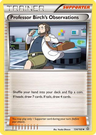 Professor Birch's Observations 134/160  XY  Primal Clash - Uncommon