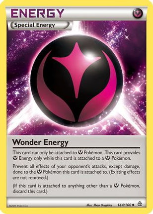 Wonder Energy 144/160  - Reverse Holofoil XY  Primal Clash - Uncommon