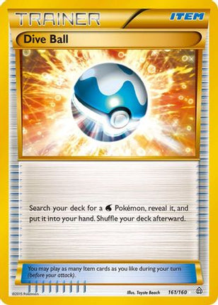 Dive Ball (161 Secret Rare) 161/160  - Holofoil XY  Primal Clash - Secret Rare